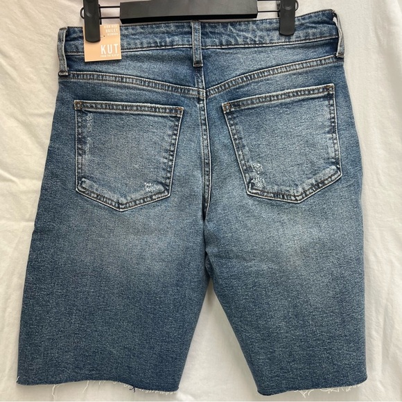 NWT KUT From the Kloth high-rise Hailey Bermuda denim shorts. - Picture 7 of 11